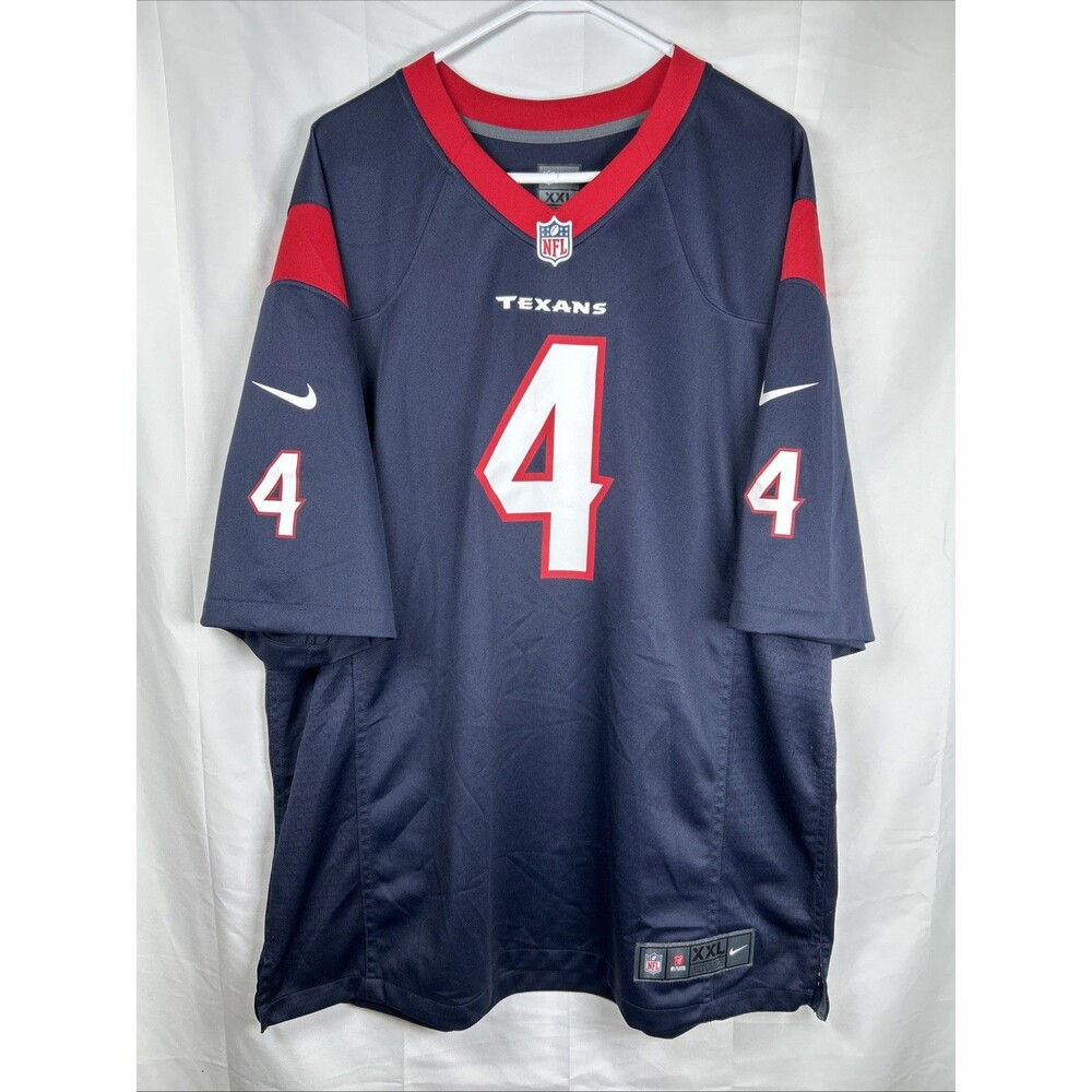 Deshaun Watson Houston Texans Nike Jersey Men Size XXL Blue #4 NFL Texas